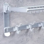 رخت آویز آلمینیومی 50 سانتی نصبی رنگ استیل - Image 3