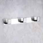 رخت آویز 3 شاخه ی چسبی رنگ استیل - Image 2