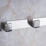 رخت آویز 4 شاخه ی چسبی رنگ استیل  - Image 2