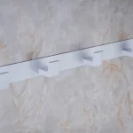 رخت آویز 4 شاخه ی چسبی رنگ سفید - Image 2