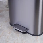 سطل زباله ی حجم 30 لیتر پدالی وارداتی رنگ استیل - Image 2