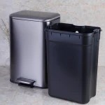 سطل زباله ی حجم 30 لیتر پدالی وارداتی رنگ استیل - Image 5