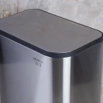 سطل زباله ی حجم 20 لیتر پدالی وارداتی رنگ استیل - Image 3