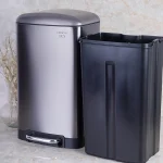 سطل زباله ی حجم 30 لیتر پدالی وارداتی  رنگ استیل - Image 5