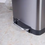 سطل زباله ی حجم40 لیتر پدالی وارداتی رنگ استیل - Image 3