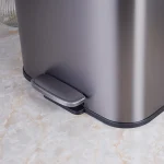 سطل زباله ی حجم 40 لیتر پدالی وارداتی رنگ استیل - Image 2