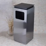 سطل زباله ی محیطی تک مخزنه ی  25 لیتری برند اسمارت رنگ استیل