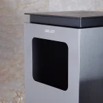 سطل زباله ی محیطی تک مخزنه ی  25 لیتری برند اسمارت رنگ استیل - Image 3