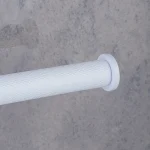 جای دستمال توالت چسبی پایه گرد آجدار رنگ سفید new - Image 4