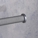 جای دستمال توالت چسبی پایه گرد آجدار رنگ استیل مات new - Image 4