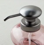 نیم ست سه پارچه ی شیشه ای رنگ صورتی وارداتی - Image 2