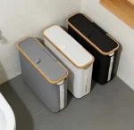 باکس نظم دهنده ی دستمال و اکسسوری  برزنتی رنگ طوسی  چوب بامبو ضد آب  تایلندی برند nova - Image 3
