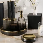 ست سرویس بهداشتی 8 پارچه کریستال و برنج وارداتی - Image 4