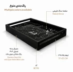 سینی استیل و سنگ وارداتی رنگ استیل مشکی و سنگ مشکی کد Betr 3