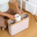 باکس نظم دهنده ی دستمال و اکسسوری  برزنتی رنگ کرم  چوب بامبو ضد آب  تایلندی برند nova - Image 2