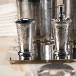 ست سرویس بهداشتی 6 پارچه ی برنجی هندی وارداتی - Image 3