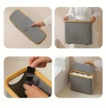باکس نظم دهنده ی دستمال و اکسسوری  برزنتی رنگ طوسی  چوب بامبو ضد آب  تایلندی برند nova - Image 6