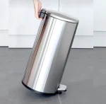 سطل زباله ی گرد استیل حجم 30 لیتر پدالی برند اسمارت - Image 4