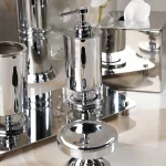 ست سرویس بهداشتی 6 پارچه ی برنجی وارداتی رنگ کروم - Image 4