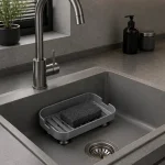جا اسکاچ داخل سینک و لبه سینک سیلیکونی رنگ مشکی - Image 2