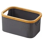 باکس نظم دهنده ی تاشو حوله و لباس برزنتی ضد آب رنگ طوسی  چوب بامبو ضد آب  تایلندی برند nova - Image 2