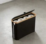 باکس نظم دهنده ی دستمال و اکسسوری  برزنتی رنگ مشکی  چوب بامبو ضد آب  تایلندی برند nova - Image 5