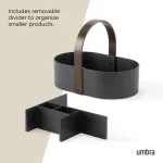 ارگانایزر استیل با دسته ی چوب گردو ضد آب رنگ مشکی کد 1019130  برند umbra محصول کانادا - Image 2