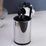 جای قاشق و چنگال سه خونه استیل گرد برند اسمارت - Image 4
