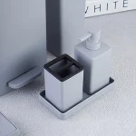 ست سرویس بهداشتی 6 پارچه ی پدالی وارداتی رنگ طوسی اکرولیک اسمارت SMART - Image 5