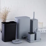 ست سرویس بهداشتی 6 پارچه ی پدالی وارداتی رنگ طوسی اکرولیک اسمارت SMART - Image 2