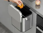 سطل زباله ی کابینتی آشپزخانه حجم 4 لیتر رنگ استیل