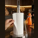 جای دستمال حوله ای اسپری دار با هولدر نگهدارنده رنگ استیل