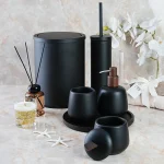 ست سرویس بهداشتی 6 پارچه مدرن رنگ مشکی