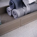 سینی چرمی کوچک طوسی