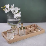 سینی چرمی با محفظه نظم‌ دهنده کرمی
