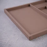 سینی چرمی بزرگ با محفظه نظم‌ دهنده نسکافه ای
