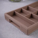 سینی چرمی با محفظه نظم‌ دهنده مشکی