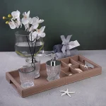 سینی چرمی با محفظه نظم‌ دهنده مشکی