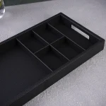سینی چرمی با محفظه نظم‌ دهنده مشکی