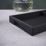سینی چرمی با محفظه نظم‌ دهنده مشکی