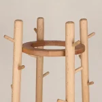 چوب لباسی به همراه سبد لباس چوب راش ضدآب - Image 3