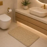 پادری حمام مدرن طرح برجسته رنگ کرم بژ
