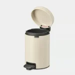 سطل زباله 3 لیتر برابانتیا هلند بژ مدل BRABANTIA NewIcon Pedal Bin