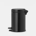 سطل زباله 3 لیتر برابانتیا هلند مشکی مدل BRABANTIA NewIcon Pedal Bin