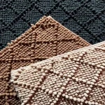 پادری ماکارونی طرح لوزی رنگ طوسی روشن سایز 50*80 - Image 3