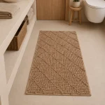 پادری ماکارونی طرح لوزی رنگ نسکافه ای سایز 50*80