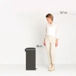سطل زباله 30 لیتر برابانتیا هلند استیل مدل BRABANTIA NEWICON PEDAL BIN