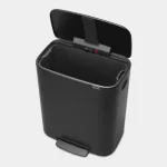 سطل زباله 60 لیتر برابانتیا هلند مشکی مدل BRABANTIA BO TOUCH BIN